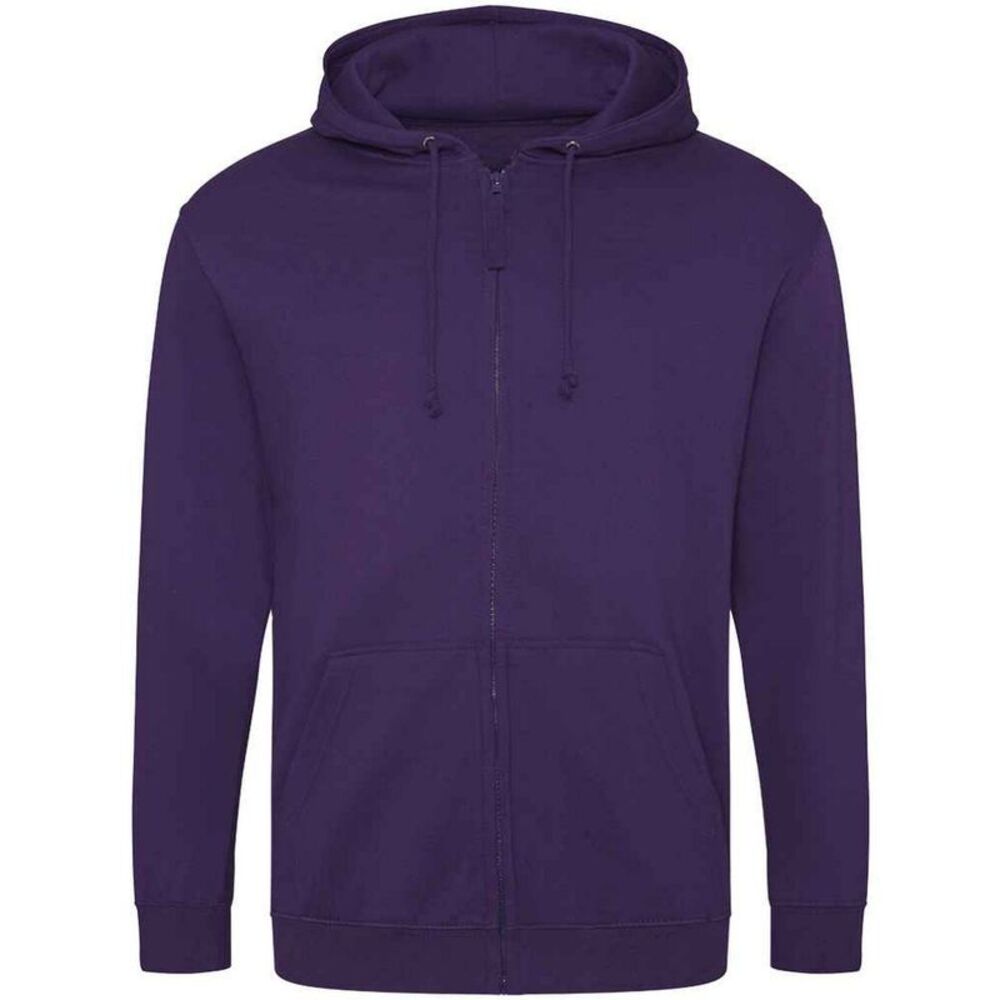 Awdis Mens Full Zip Hoodie / Purple
